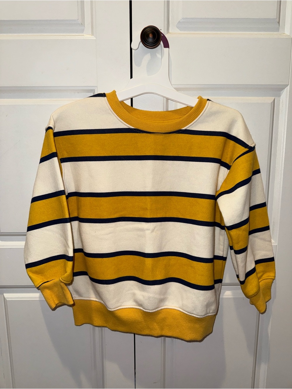 Cat & Jack - Yellow & Navy Striped Sweatshirt 3T